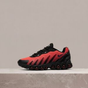 Nike Air Max Dn8, czarno-czerwona kolorystyka, niski profil, Dynamic Air, drop 2025, męskie FQ7860-008