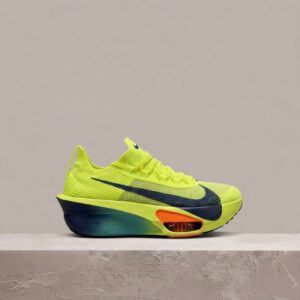 Nike ZoomX Alphafly 3 Volt, unisex, drop startowy, carbon plate, Atomknit, żółto-niebieska kolorystyka, FD8311-700