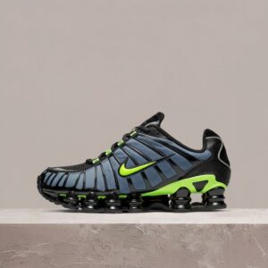 Nike Shox TL Thunderstorm, sylwetka unisex, czarno-szaroniebieska kolorystyka, tekstyl i syntetyk, sneakersy, CI7692-400
