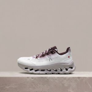On Cloudtilt Quartz Pearl, drop sneakersów unisex, siatkowa sylwetka, różowo-biała kolorystyka, CloudTec Phase 3WE10052346
