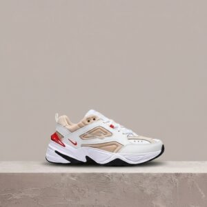Nike M2K Tekno, kolorystyka beż biel, unisex, sylwetka skóra zamsz siatka, must have do kolekcji AV4789-102