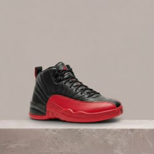 Air Jordan 12 Retro Flu Game, czarno-czerwona sylwetka, męskie sneakersy, must have kolekcjonera CT8013-002