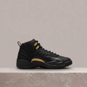 Air Jordan 12 Retro Black Taxi, męskie sneakersy, czarno-żółte, eko skóra, kolekcjonerska sylwetka, CT8013-071