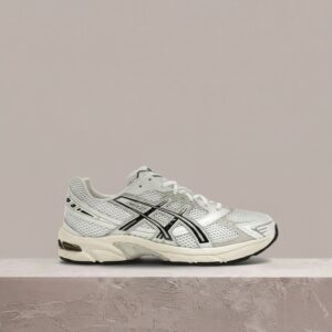 GEL-1130 White Cloud Grey, ASICS, sneakersy unisex, biało-szara sylwetka, siatka i syntetyk, 1201A256-118