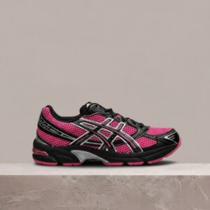 ASICS Gel-1130 Pink Glo Black, retro sylwetka, siatka plus srebrne wstawki, różowy akcent, unisex, 1202A536-700