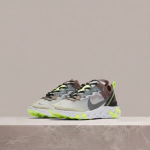 Nike React Element 87 Desert Sand, sylwetka unisex, piaskowo-brązowa kolorystyka, pianka React, drop 2018 AQ1090-002