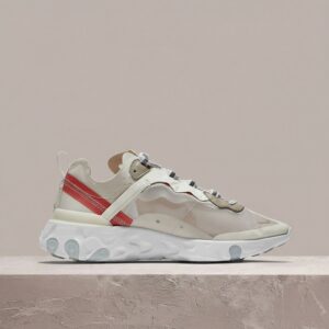 Nike React Element 87 Sail, Light Bone, drop 2018, sylwetka futurystyczna, unisex, AQ1090-100