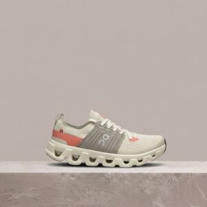 ON Cloudswift 4, sneakersy unisex, beżowo szara kolorówka, tekstyl plus syntetyk, drop do biegania 3WF10113106