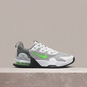 Air Max Alpha 5 Nike, szaro-biała kolorystyka, sylwetka unisex, siatka plus syntetyk, must have na sezon DM0829-009