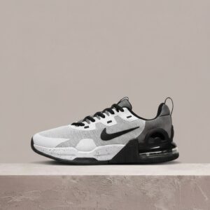 Nike Air Max Alpha Trainer 5, Light Iron Ore Flat Pewter Black, szary dropem na siłę, Max Air w pięcie, DM0829-013