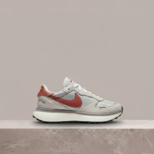Nike Phoenix Waffle, szaro-czerwony drop, zamsz plus siatka, sylwetka unisex, must have, FD2196-001