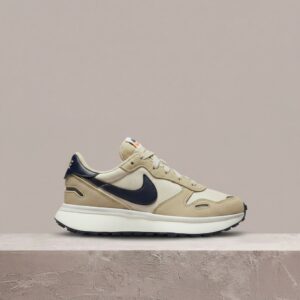 Nike Phoenix Waffle, unisex, beż/granat, zamsz, mix materiałów, sylwetka waffle, FD2196-101