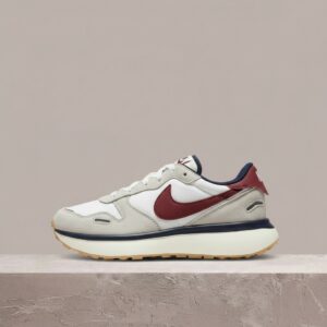 Drop Nike Phoenix Waffle, szaro czerwona kolorystyka, unisex, zamsz plus synthetic, must have do kolekcji, FZ3600-072