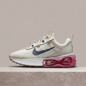 Nike Air Max 2021, damski model, beż z różem, mesh, syntetyk, uliczna sylwetka, DC9478-001