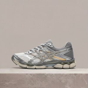 Sneakersy ASICS Gel-Cumulus 16 Cream Clay Grey, szara kolorystyka, unisex, tekstyl i syntetyk 1203A733-101