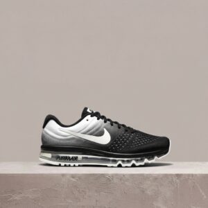 Air Max 2017 Black White od Nike, unisex, gradient czerń biel, bąbel pełnej długości, must have kolekcjonera 849559-010