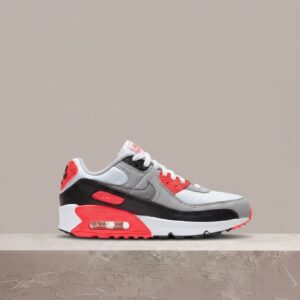 Air Max 90 3M Infrared, unisex, biało-czerwona sylwetka, odblask 3M, Max Air w pięcie, Waffle, Nike, IU1055-100