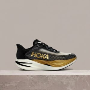 Hoka Cielo X1 2.0 Black Gold, drop premium, czarno-złota sylwetka, carbon plate, unisex 1162053-BKGD