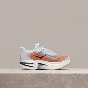 Hoka Cielo X1 2.0 Lava, sylwetka startowa, dzianina, karbon, piana Peba, unisex, biało-pomarańczowe 1162053-FLV