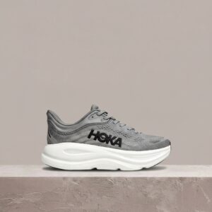 Hoka Bondi 9 Galactic Grey Stellar Grey, szara sylwetka, unisex, drop 2025, super critical foam 1162011-GCTC