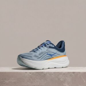 Hoka Bondi 9, sneakersy unisex, niebieska kolorystyka, tekstyl i syntetyk, must have do kolekcji, 1162011DDNP