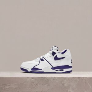 Nike Air Flight 89, biało-fioletowa kolorystyka, skórzana sylwetka, must have do kolekcji, CN0050-101