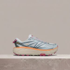Hoka Mafate Speed 2, drop unisex, szaro różowa kolorówka, siatka plus syntetyk, sylwetka sneakersowa, 1126851-WIFL