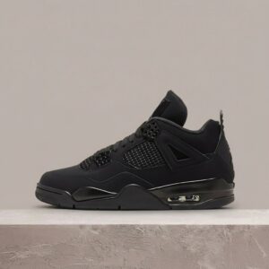 Jordan 4 Black Cat, czarna sylwetka, nubuk, siatka, Air-Sole, drop 2020, unisex CU1110-010
