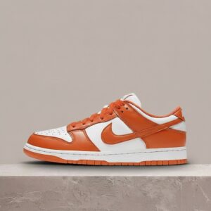 Dunk Low SP Syracuse, Nike, unisex, biało-pomarańczowa kolorówka, skóra, klasyczna sylwetka, CU1726-101