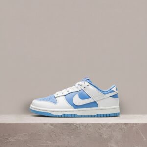 Nike Dunk Low Reverse UNC, odwrócony drop UNC, skóra, biało-błękitna kolorystyka, unisex, DJ9955-101
