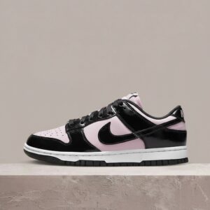 Nike Dunk Low Pink Foam White Black, unisex, różowo-czarna sylwetka, skóra, drop 2022, DJ9955-600