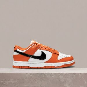 Sneakersy unisex Nike Dunk Low Orange / Black Patent Leather pomarańczowy, biały DJ9955-800