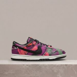 Dunk Low Retro PRM Graffiti, mismatch heele, zielona i fioletowa nakładka, uliczna sylwetka Nike, unisex, DM0108-002
