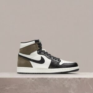 Air Jordan 1 High OG Dark Mocha, sneakersy unisex, skóra, sail czarny brąz, Wings, Air-Sole, 555088-105