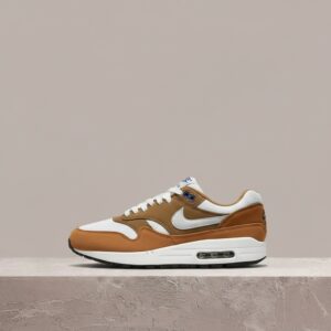 Nike Air Max 1 Curry, damski drop 2018, zamsz curry, biała siatka, Max Air pięta, 908366-700