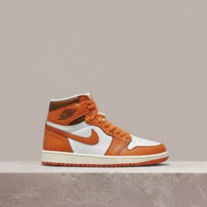 Jordan 1 High OG Starfish, biało-pomarańczowa sylwetka, skóra, drop 2022, kultowy krój, unisex DO9369-101