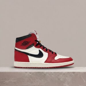 Jordan 1 High OG Chicago Lost and Found, kultowa sylwetka, czerwono-biała skóra, vintage drop, unisex, DZ5485-612