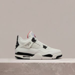 Sneakersy Air Jordan 4 Flight Club, biało-czarna kolorówka, skóra i siatka, unisex, wysoka cholewka, IM4002-100