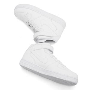 Air Force 1 Mid 07, Nike, damskie, sylwetka mid-top, biało brązowa stylizacja, skóra, zamsz, cupsole CW2289-111