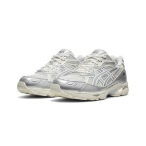 ASICS Gel-NYC Cream/Cloud Grey, sneakersy unisex, srebrno-kremowa kolorówka, tekstyl i syntetyk 1203A805-101