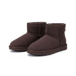 UGG Classic Mini II Boot, brązowa kolorówka, zamsz z futrem, damski silhouette, zima 2023 1016222-BCDR